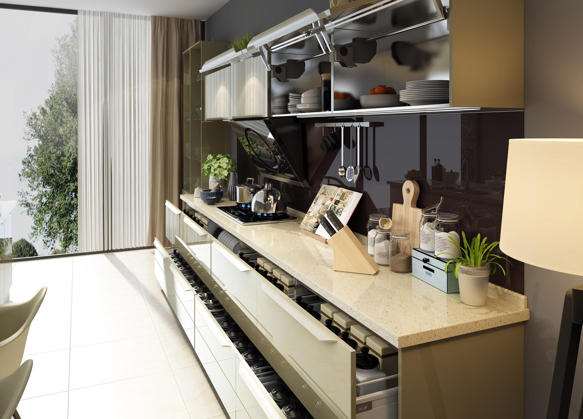 Laku krāsošanas virtuves ražotāji Lacquer Painting Kitchen manufacturers