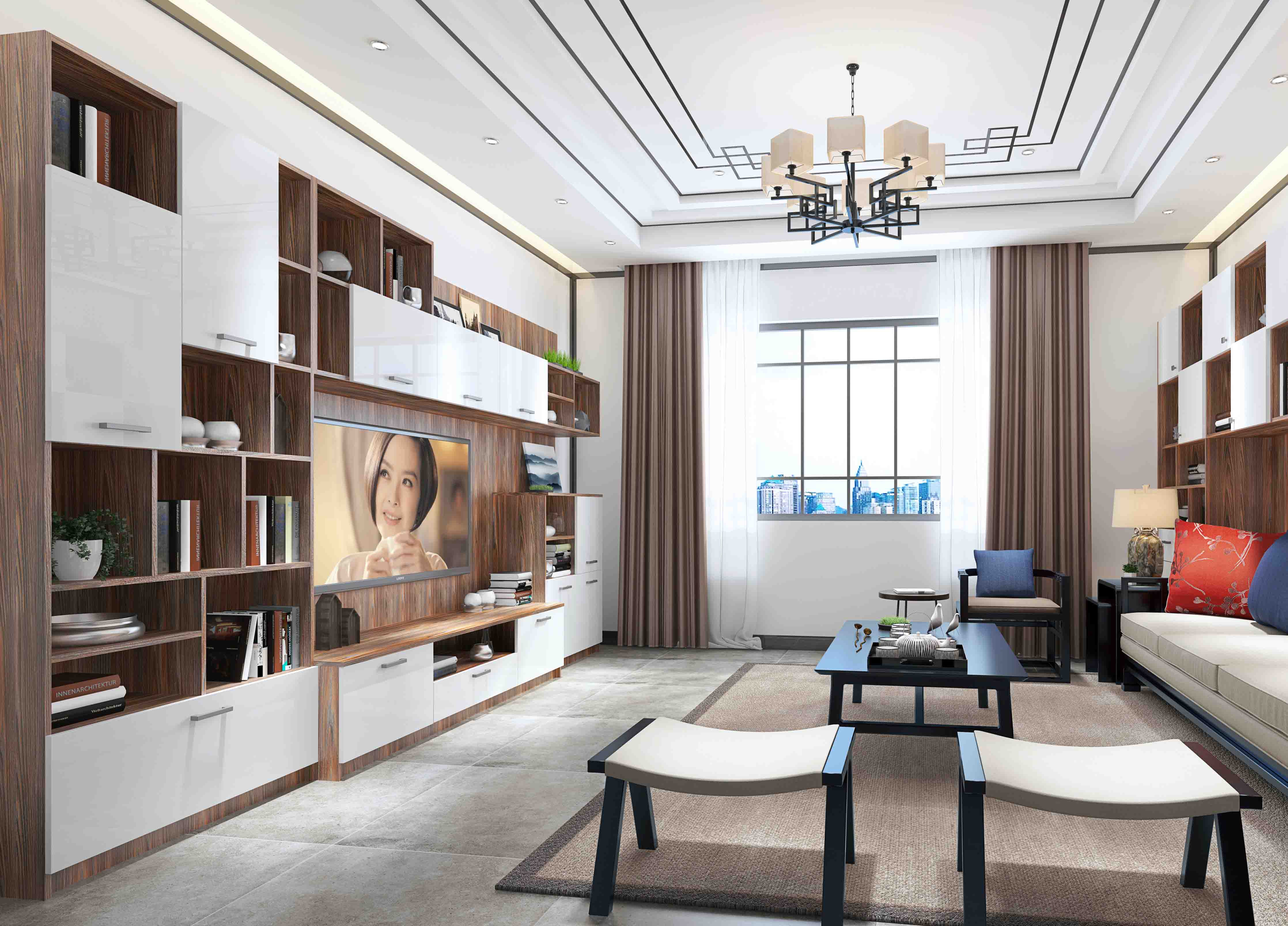 living room cabinet malanine mfc lacquer furniture full house