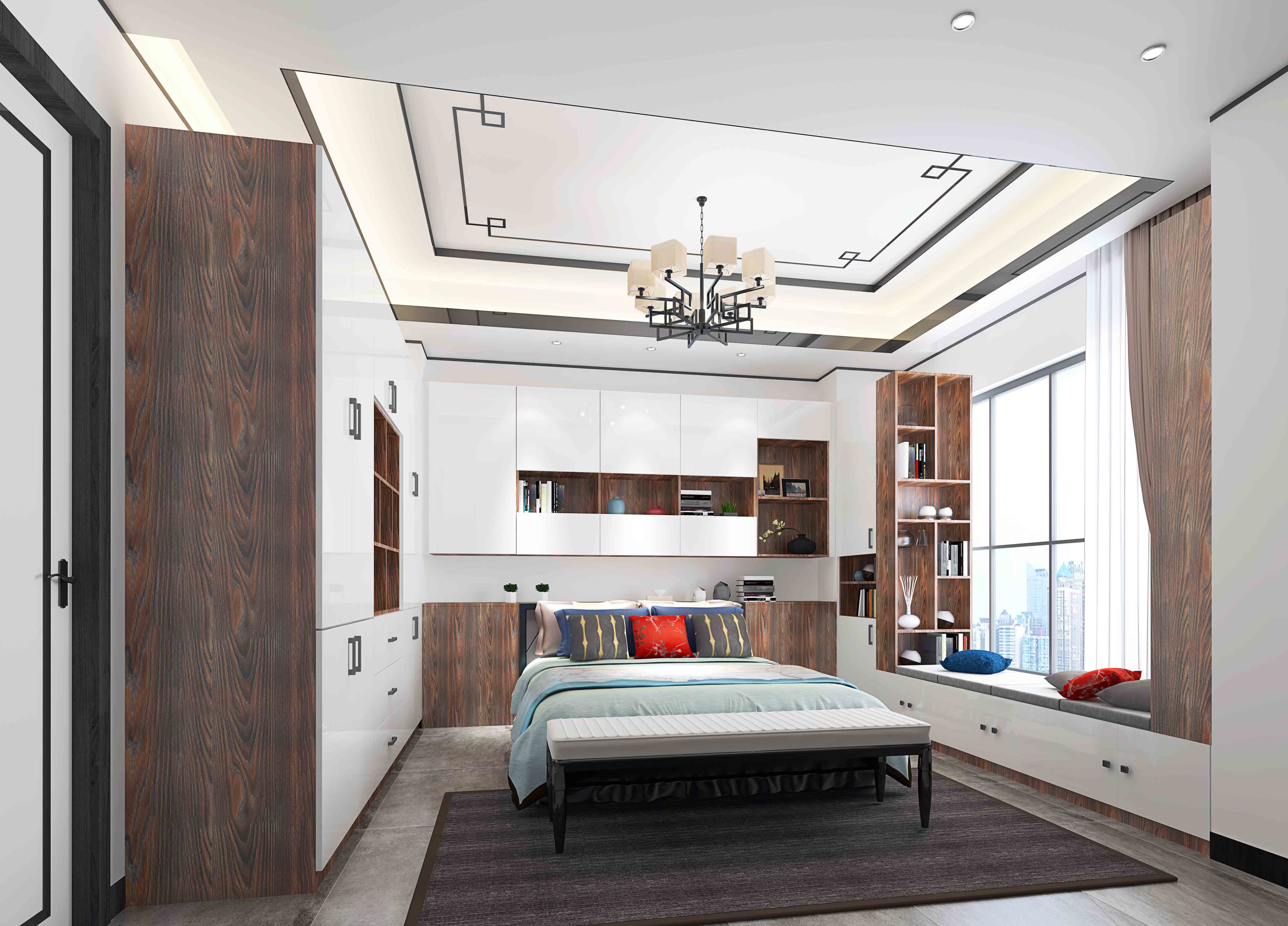 master bedroom lacquer melamine furniture full house soulution