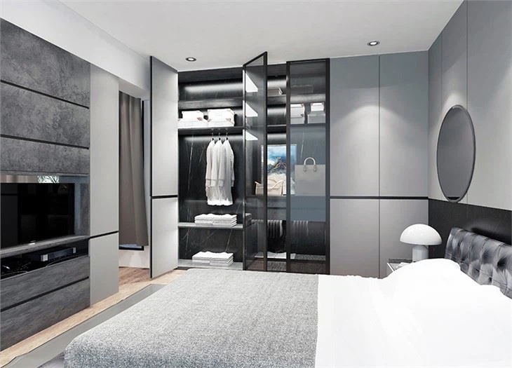 master bedroom melamine lacquered UV drawers modern european